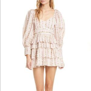 LoveShackFancy NWT Striped Floral Astor Minidress